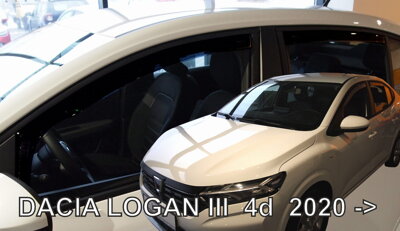 Dacia Logan od 2021 (so zadnými) - deflektory Heko