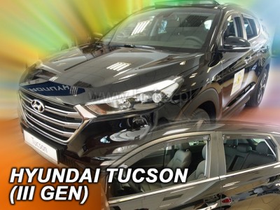 Hyundai Tucson 2015-2020 (so zadnými) - deflektory Heko