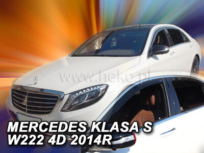 Mercedes S W222 od 2013 (so zadnými) - deflektory Heko