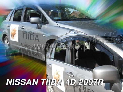 Nissan Tiida Sedan 2004-2012 (so zadnými) - deflektory Heko