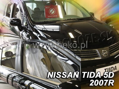 Nissan Tiida Htb 2004-2012 (so zadnými) - deflektory Heko