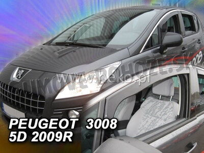 Peugeot 3008 2008-2016 (predné) - deflektory Heko