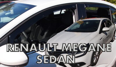 Renault Megane Sedan/ Grand Coupe od 2016 (so zadnými) - deflektory Heko