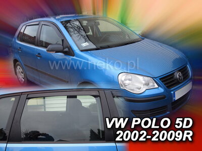 VW Polo 5-dverí 2002-2009 (so zadnými) - deflektory Heko