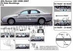 Alfa Romeo 166 1998-2007 - ochranné lišty dverí